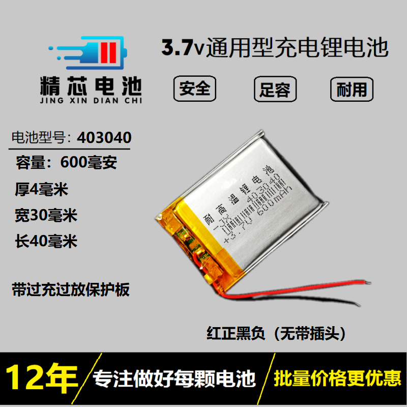 耐高温行车记录仪胎压监测电池