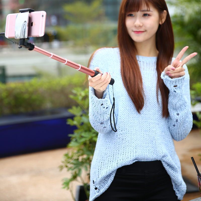 适用华为P60手机自拍杆荣耀600p500插线nova89拍照mate40旅游横竖