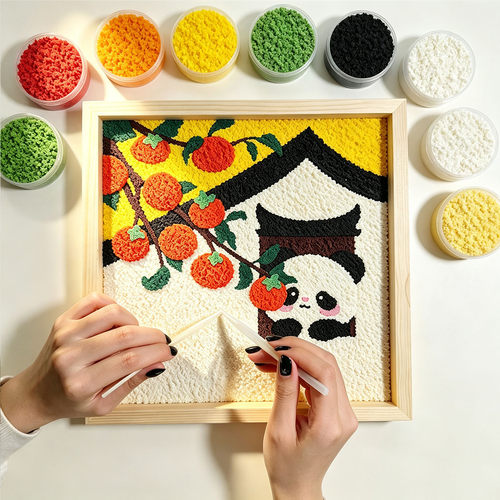 纸浆画手工diy材料包儿童油彩画