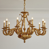 法式 卧室餐厅复古脱蜡铜灯具 全铜吊灯别墅客厅奢华大气古典欧式