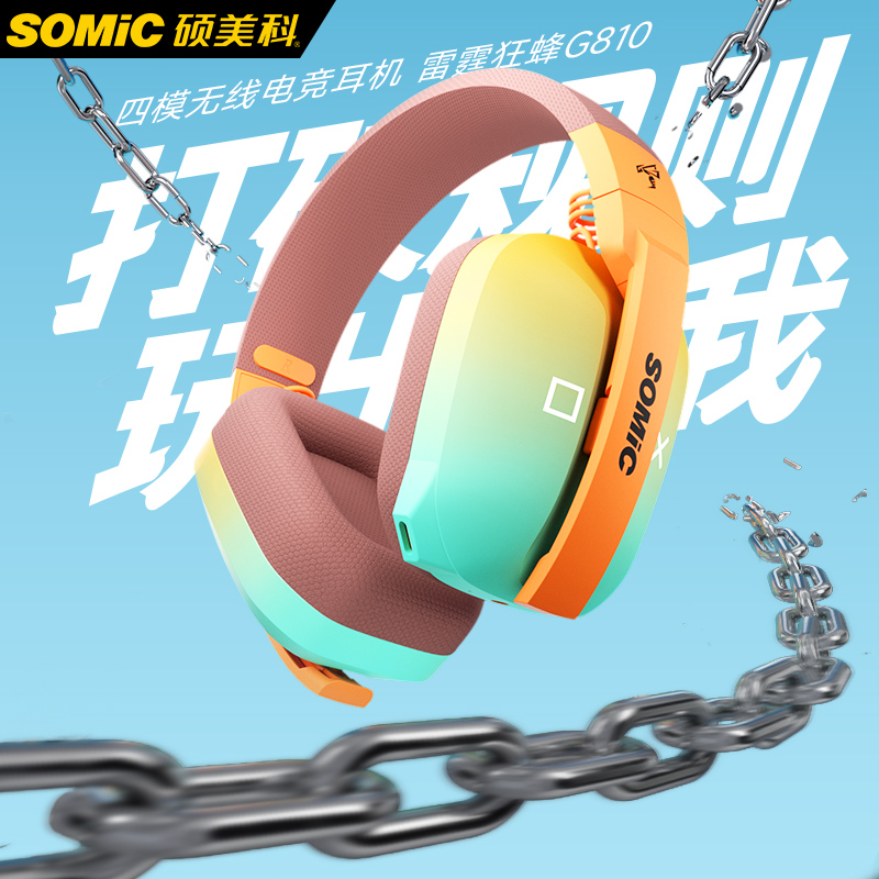【0延迟】2.4G头戴蓝牙耳机Somic