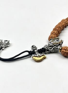 藏式龙三通套装 佛珠手串diy文玩配饰金刚星月百香籽菩提珠串饰品