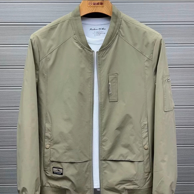 25男士棒球领防晒服春夏季新款商务休闲通勤外套年轻时尚柔软透气