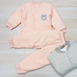 偏小一码 纯棉里料 5052 无骨加棉对开套装 B01佩奇兔冬季