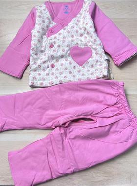 A43童碎花偏开加棉套装60331