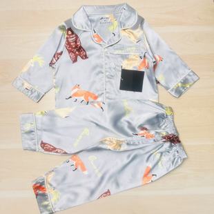 男女宝睡衣套装 A41清仓绸缎家居服套装