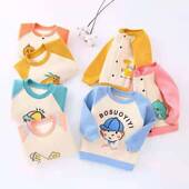 B35博硕加绒拼接上衣对开图案随机 偏小