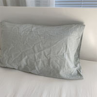 Japanese-style washed cotton pillowcase, Muji same style, 48*74cm simple striped pillowcase, single pillowcase, 1 pair, 2 thumbnail 5