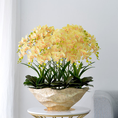 蝴蝶兰仿真花套装大型客厅玄关