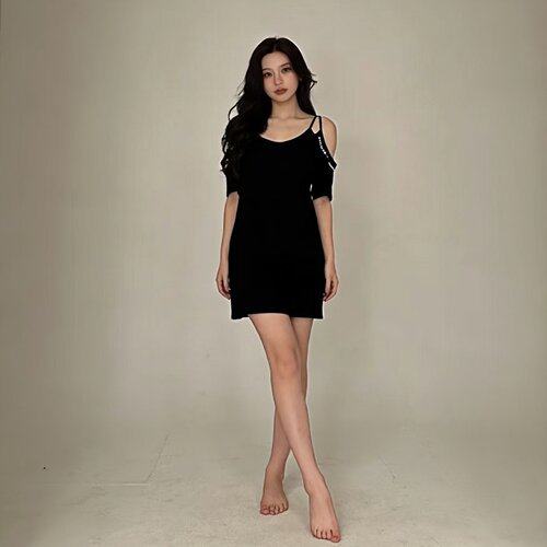 大码连衣裙露肩显瘦辣妹T恤裙