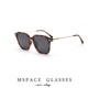 mspace2024新品 金属偏光太阳镜男墨镜女T字形素颜复古 韩系TR90