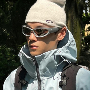 mspace2023复古Y2K辣妹千禧骑行太阳镜女墨镜男户外运动时尚防风