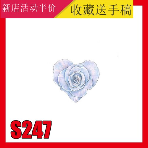 纹身手稿刺青图案彩色卡通动物人物花卉素材花臂小清新可爱风格