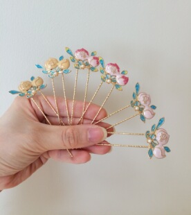 ｛小桃钗6支｝汉服发饰发簪子唐风中国风旗袍舞蹈中国风发夹头饰