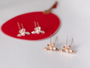 ｛兰花小钗一对｝满29包邮汉服发饰发钗子发簪子国风古风头饰发夹