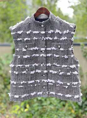 YAN  高级手工定制 灰色云朵宽松马甲 王一博同款 可定制尺寸