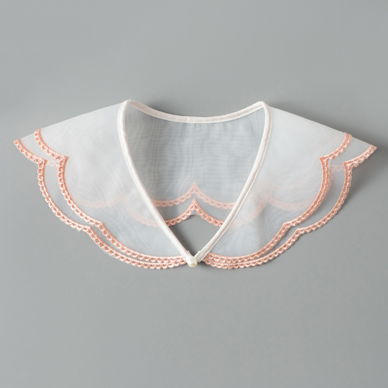 双层欧根纱假领披肩叠穿外搭配裙