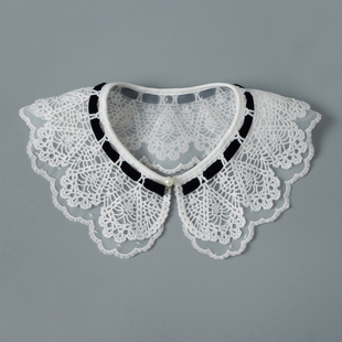 蕾丝领百搭毛衣领 饰领韩版 减龄娃娃领夏季 配裙披肩假领子女外搭装