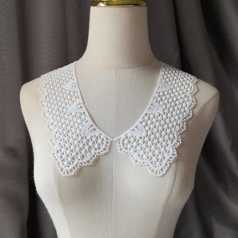 领先生V领装饰领衣服领口花边辅料DIY手工缝制蕾丝领减龄百搭假领