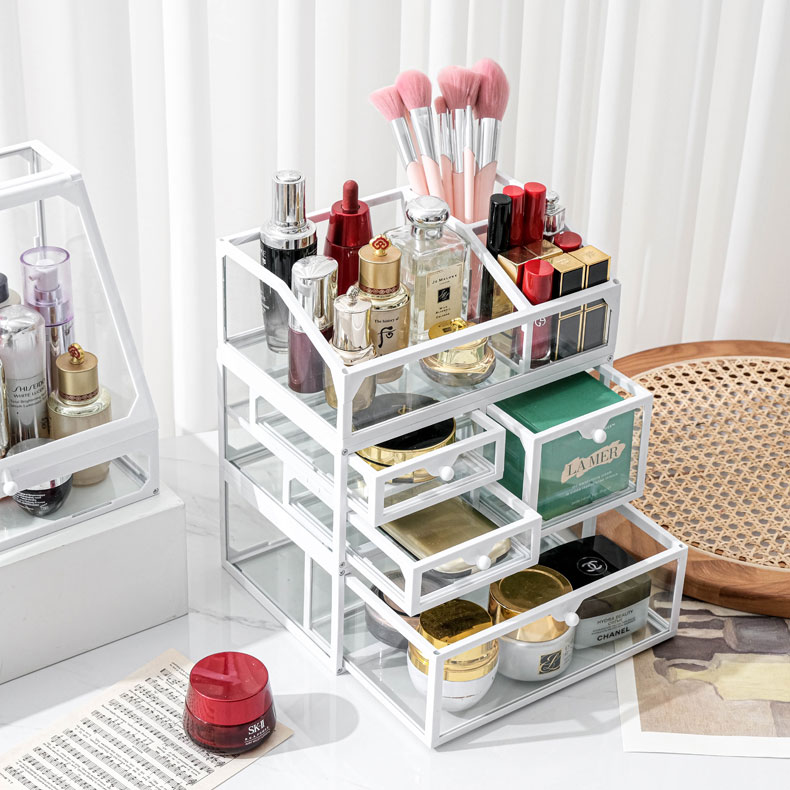 网红化妆品收纳盒防尘洗手台