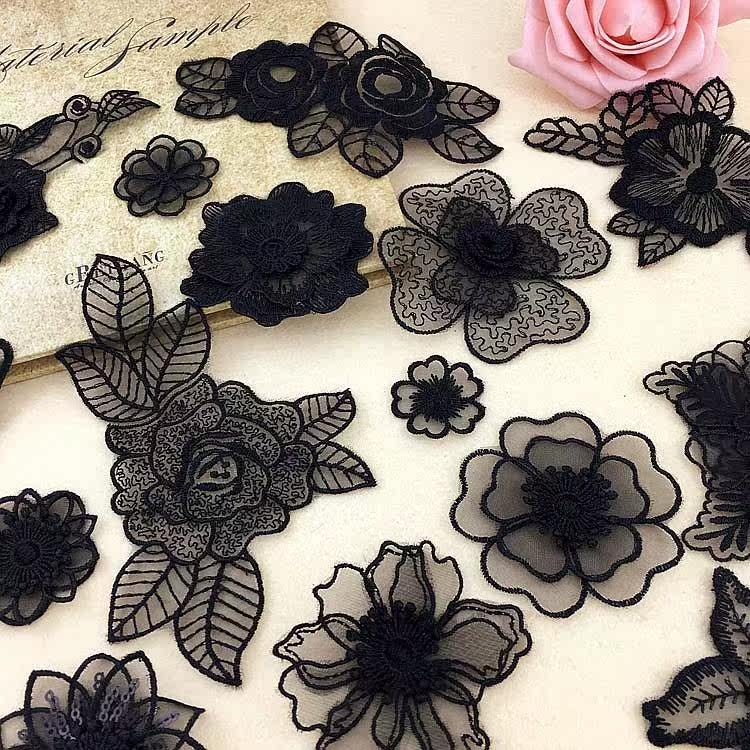 毛呢后背绣片蕾丝刺绣花面料蝴蝶结迷你补丁贴花胸前贴纯黑色个性|msdalam kategori rumah Fabrik, bahan-bahan jahitan DIY, alat dan produk siap, Aksesori jahit DIY/aksesori/aksesori, pes kain - dari Buy2taobao.com untuk memberikan perkhidmatan ejen Taobao profesional membeli
