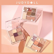 Judydoll橘朵七巧板玩趣眼影盘哑光大地腮红高光女绿色旗舰店正品