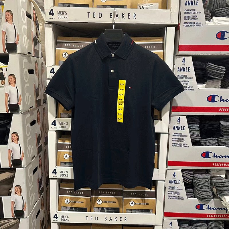 costco开市客 26年新品TOMMY汤米男士纯棉短袖POLO衫简约商务男