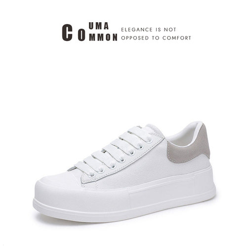 MCQ小白鞋板鞋帆布厚底休闲鞋男