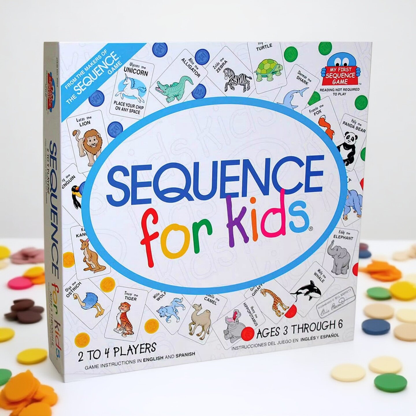 儿童益智玩具桌游英文动物游戏