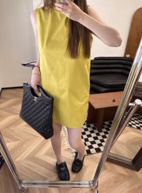 小众设计 24夏季 经典简约气质极简冷淡风 A字显瘦无袖背心连衣裙