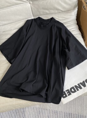 小众设计 23夏 经典简约休闲百搭后领logo标廓形短袖T恤 男女同款