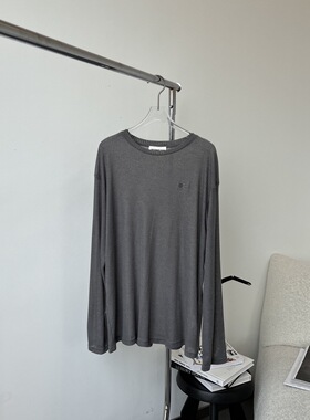 小众设计 23春夏 简约百搭基础字母刺绣轻薄透气防晒宽松长袖T恤