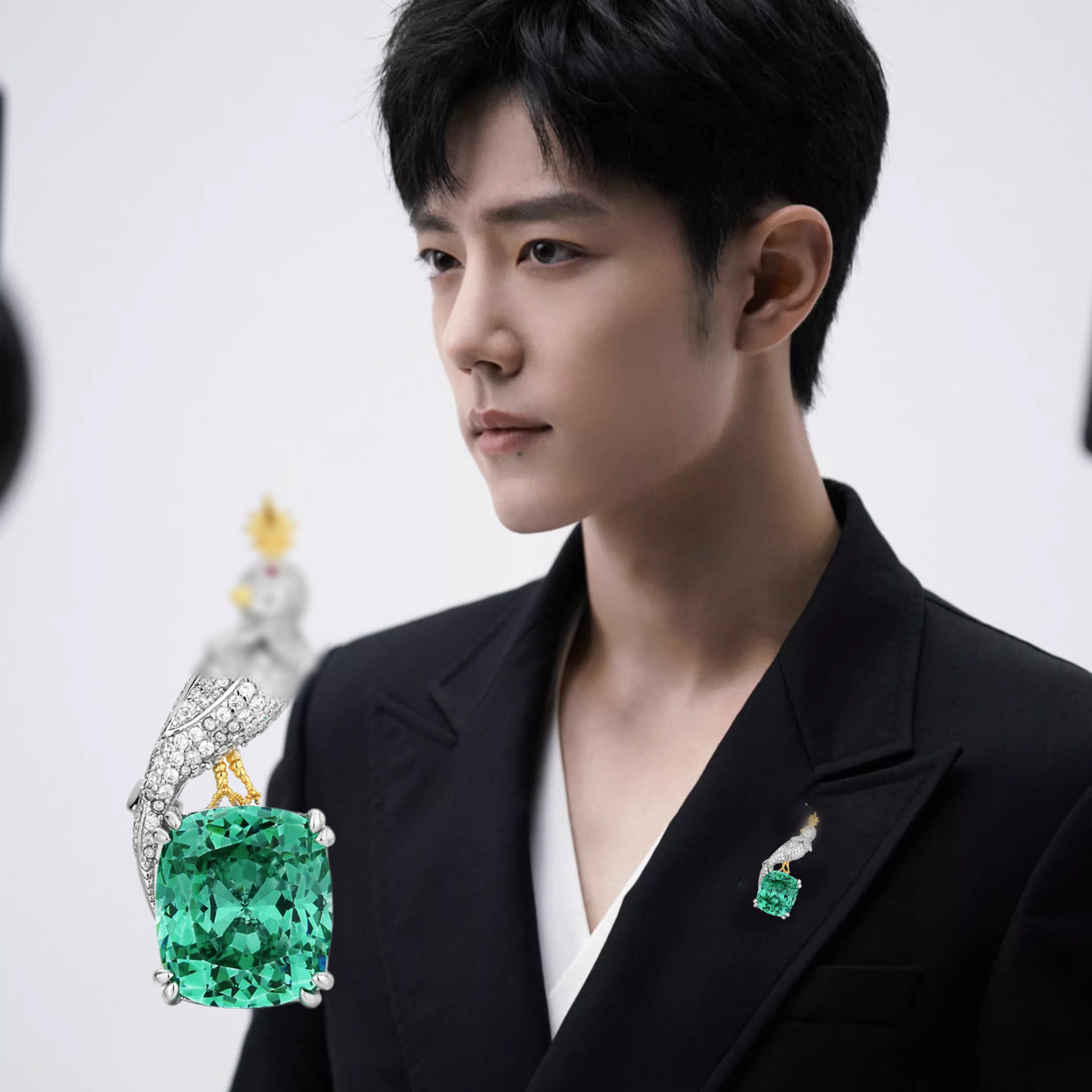 莎莎肖战明星同款时尚鸟胸针吊坠