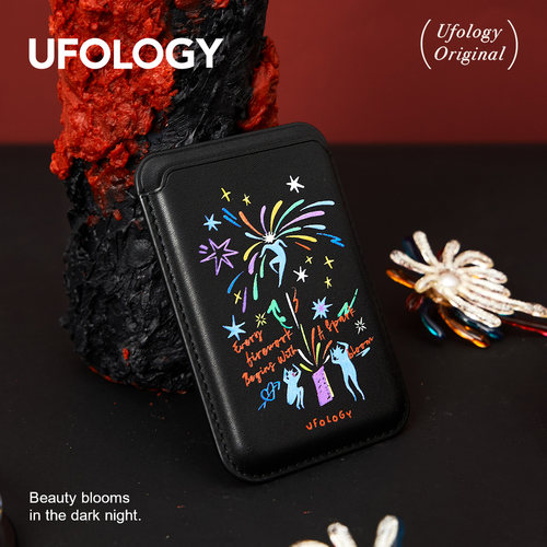 Ufology原创烟花小人磁吸卡包