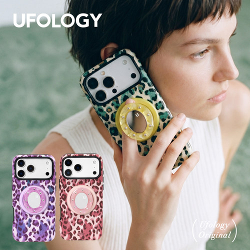 Ufology原创磁吸韩国进口菲林适用iPhone17promax手机壳16pro苹果15pro豹纹14pro全包13新款二合一12高级镜子