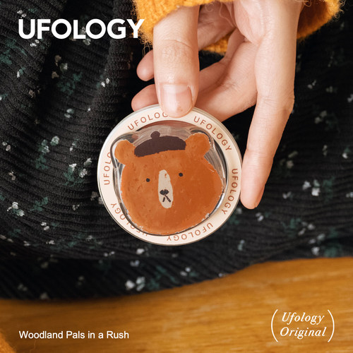 Ufology原创手机磁吸支架支持magsafe桌面便携苹果个性小熊懒人