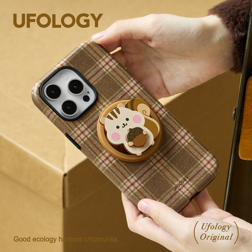 Ufology原创磁吸韩国进口菲林适用iPhone16promax手机壳15pro苹果14花栗鼠13全包12新款二合一11支架