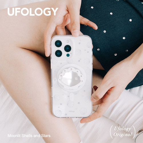 Ufology原创磁吸适用iPhone16promax手机壳15pro苹果14贝壳全包新款点钻高级支架双层imd全包支架星星新款