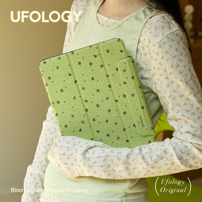 Ufology原创适用ipadair7保护壳pro11寸平板mini6保护套air4/5/6磁吸全包笔槽13寸苹果7/8/9/10/11代碎花2025