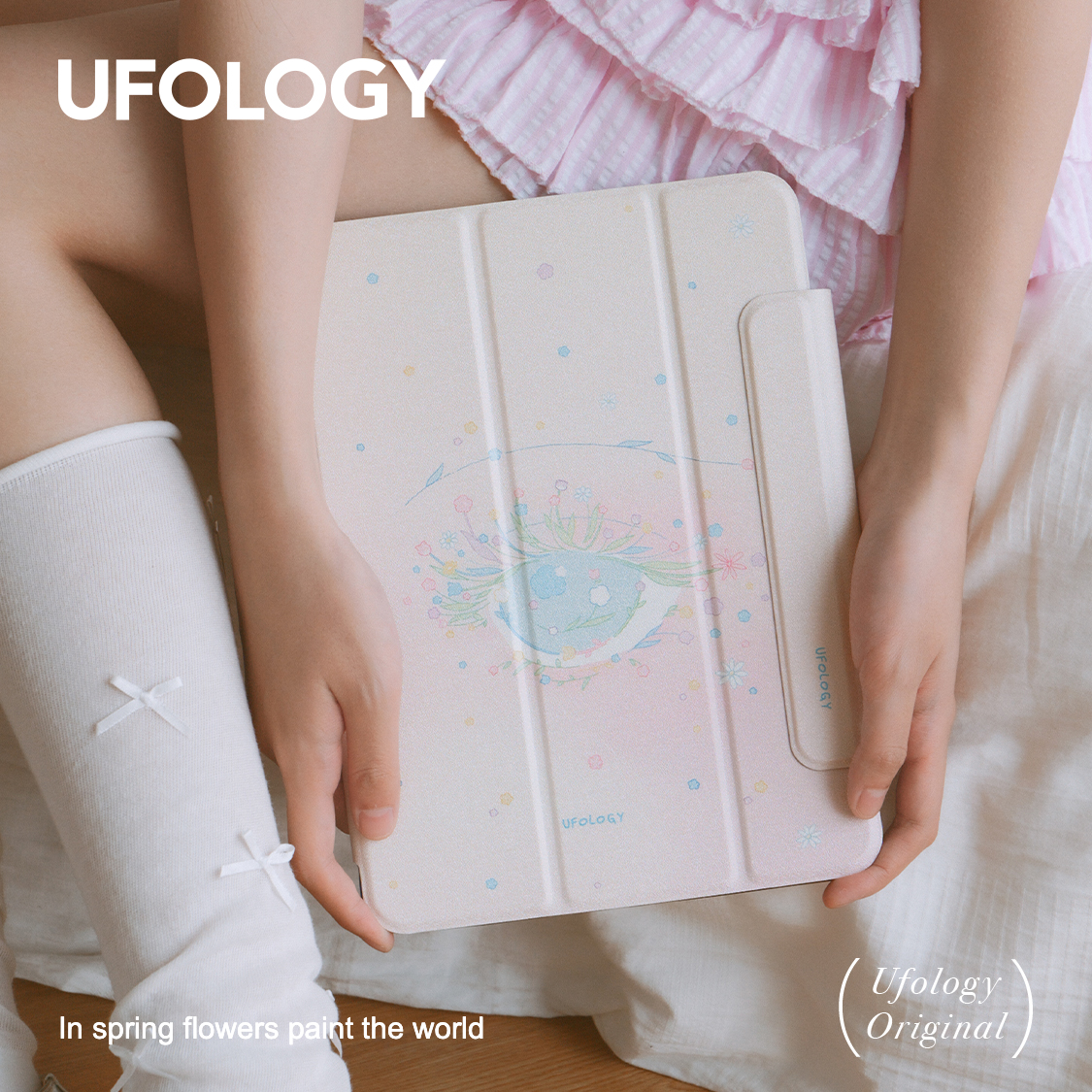 Ufology原创适用ipadair7保护壳pro11寸平板mini6/7保护套air4/5/6磁吸全包笔槽13寸苹果8/9/10代春天眼睛