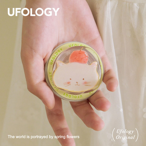 Ufology原创手机磁吸支架支持magsafe桌面便携苹果小猫创意懒人