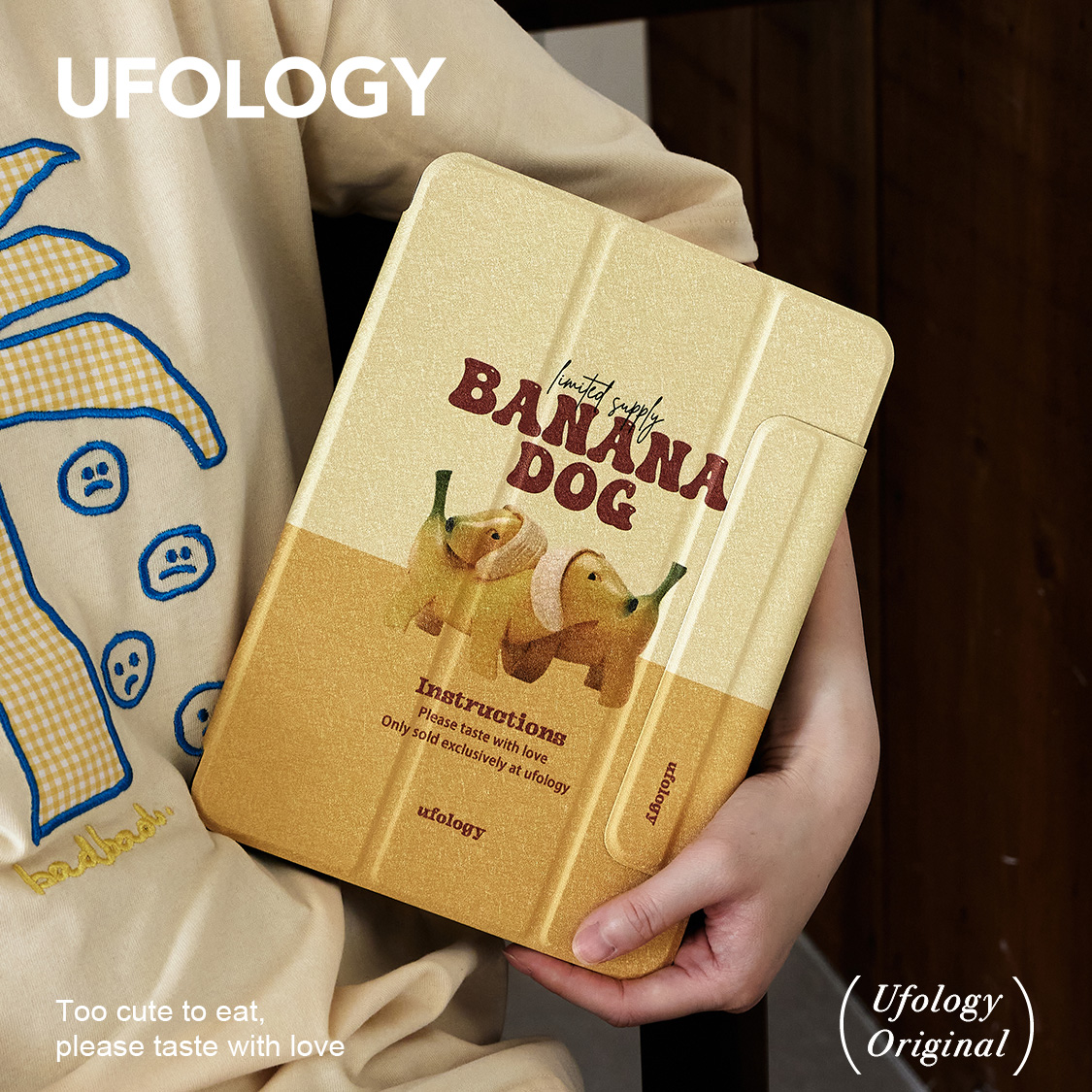 Ufology原创复古香蕉狗适用ipadair5保护套air4保护壳ipadpro11英寸9代10代2022磁吸2021苹果mini6平板2018