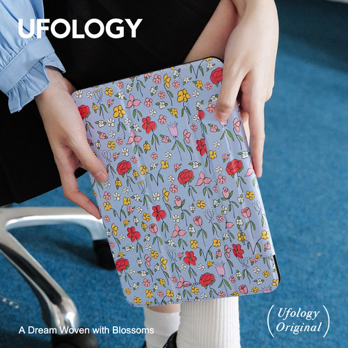 Ufology原创适用ipadair7保护壳pro11寸平板mini6/7保护套air4/5/6磁吸全包笔槽13寸苹果8/9/10/11代蓝色碎花