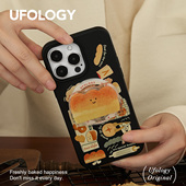 Ufology原创磁吸降解壳适用iPhone15pro手机壳14promax苹果13可爱12面包11卡包支架新款 全包软壳面包16promax