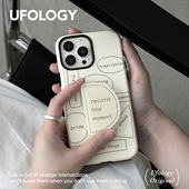Ufology原创15pro韩国进口二合一菲林适用iPhone14pro手机壳13promax苹果17小众ins风冷淡16全包高级新款 简约