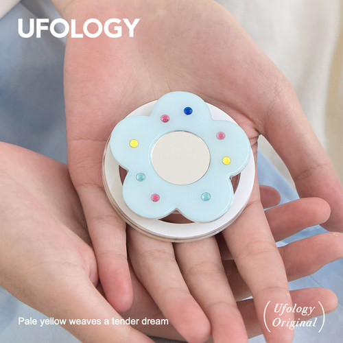 Ufology原创手机磁吸支架支持magsafe桌面便携花朵镜子结创意懒人
