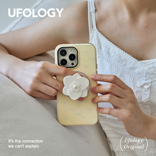 Ufology原创磁吸适用iPhone17promax手机壳15pro苹果14黄13全包12二合一菲林16pro支架卡包新款ins风蝴蝶结
