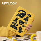 Ufology原创炸毛猫适用ipadair5保护壳pro11英寸套ipad9代10代mini6笔槽air4可爱8代2020全包pro2021磁吸2022