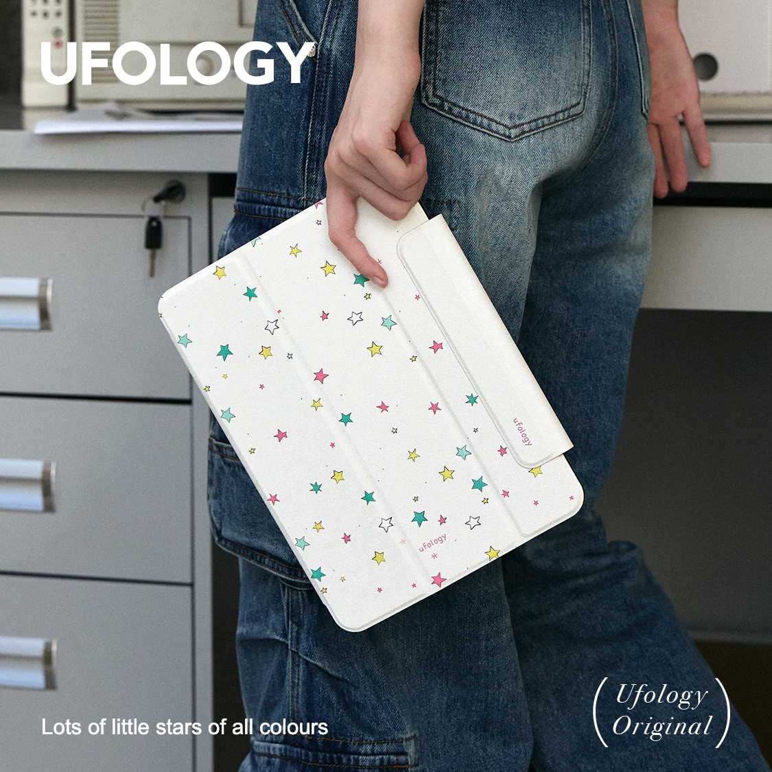 Ufology原创适用ipadair6保护壳pro2024平板mini6保护套air4/5磁吸全包air3笔槽11寸13寸苹果7/8/9/10代星星