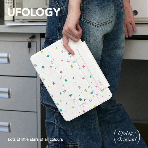 Ufology原创适用ipadair6保护壳pro2024平板mini6保护套air4/5磁吸全包air3笔槽11寸13寸苹果7/8/9/10代星星